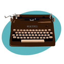 traductrice d'édition machine à écrire rédaction